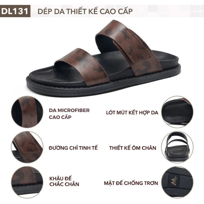 Dép quai ngang nam TM-DL131 chất lượng cao cấp