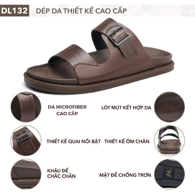 Dép quai ngang nam TM-DL132 chất lượng cao cấp