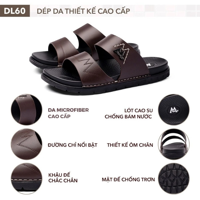 Dép quai ngang nam DL60 đặc tính sản phẩm