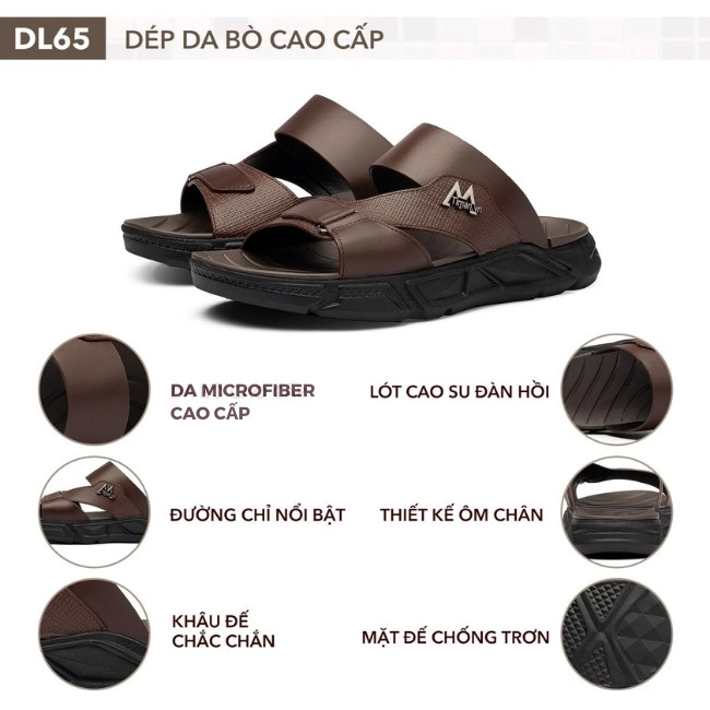 Dép quai ngang nam dl65 đặc tính sản phẩm