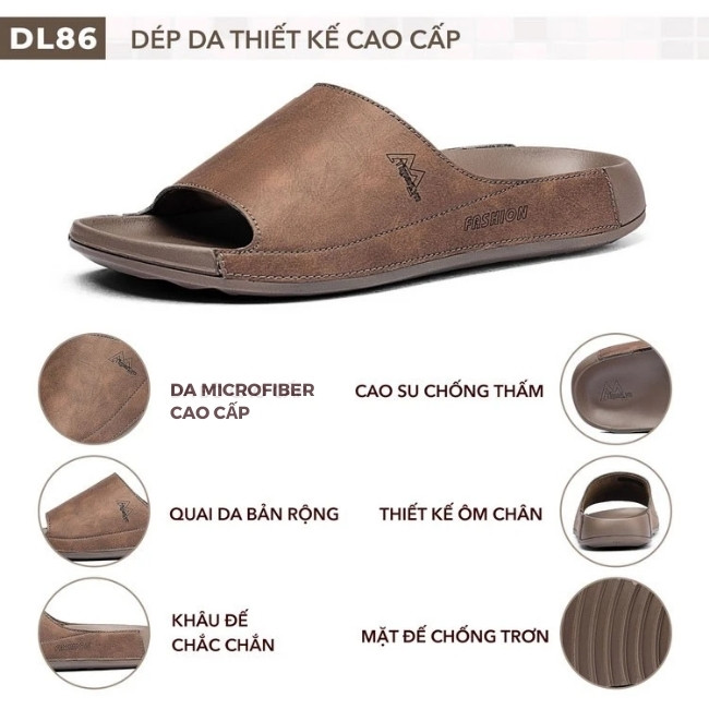 Dép quai ngang nam TM-DL86 đặc điểm chi tiết sản phẩm
