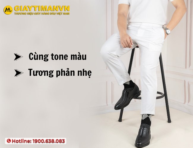 Nguyên tắc phối đồ với giày đen nam chuẩn