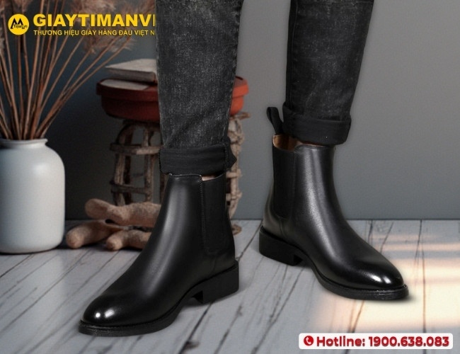 Cá tính chuẩn gu Hàn với giày boot nam đế cao