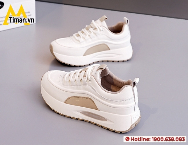 Giày nữ trắng từ Timan giúp nàng thoải mái sử dụng trong nhiều hoàn cảnh