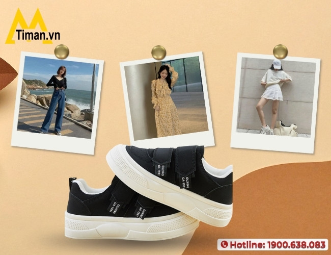 Thời trang năng động kết hợp cùng giày thể thao nữ