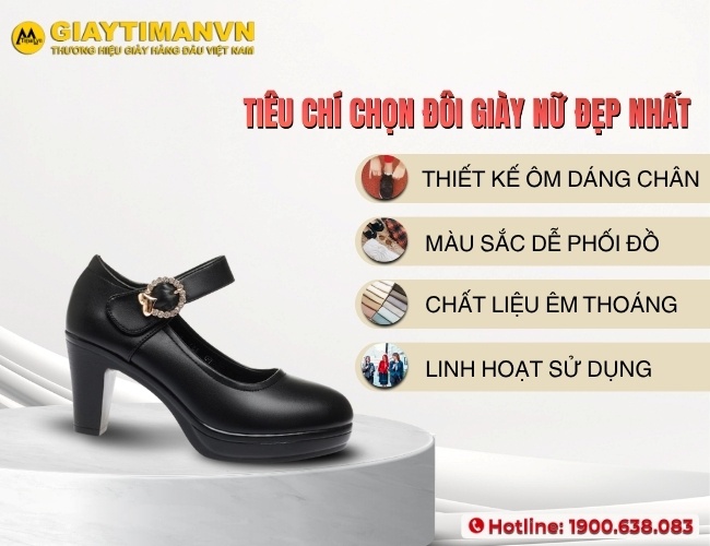 Tiêu chí lựa chọn đôi giày nữ đẹp nhất cho phái đẹp
