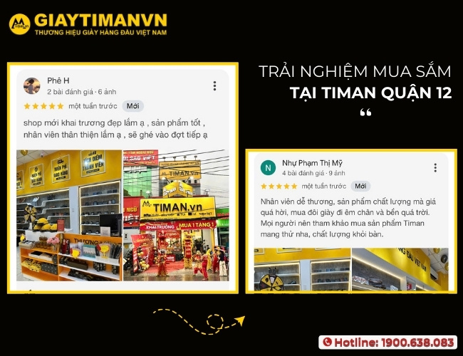 Giày Timan Quận 12 được nhiều khách hàng yêu thích