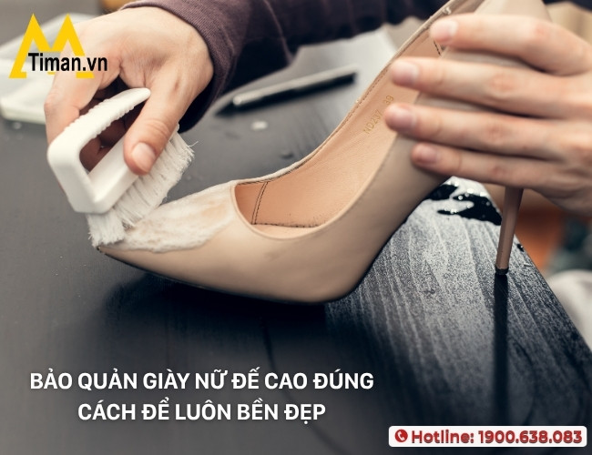Bảo quản, vệ sinh giày nữ đế cao luôn bền đẹp