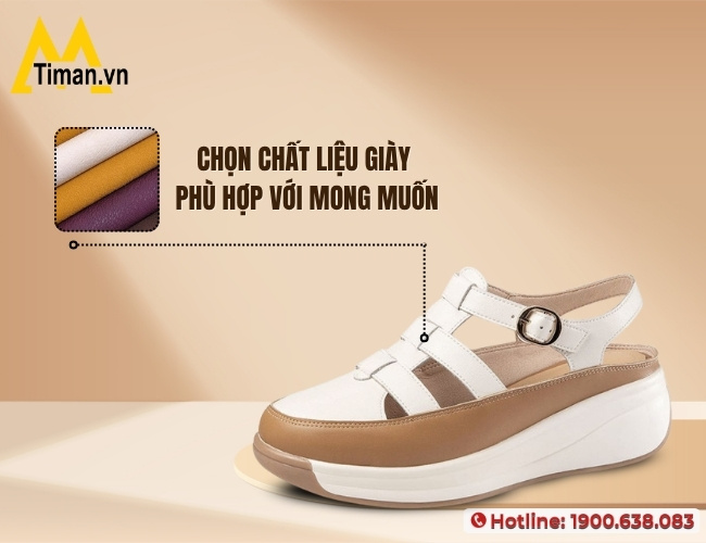 Lựa chọn chất liệu giày cho nữ sandal hợp với hoàn cảnh sử dụng