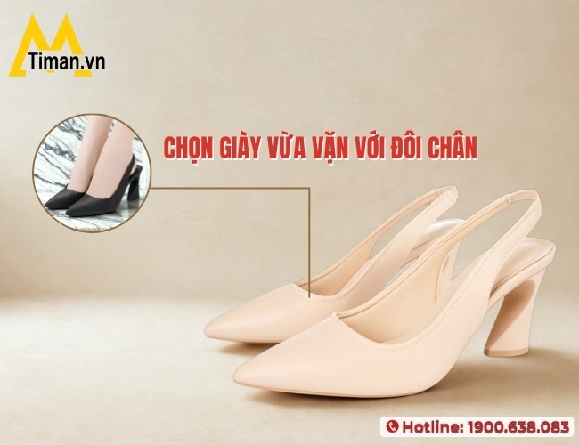 Chọn giày nữ đế cao vừa vặn với kích cỡ bàn chân
