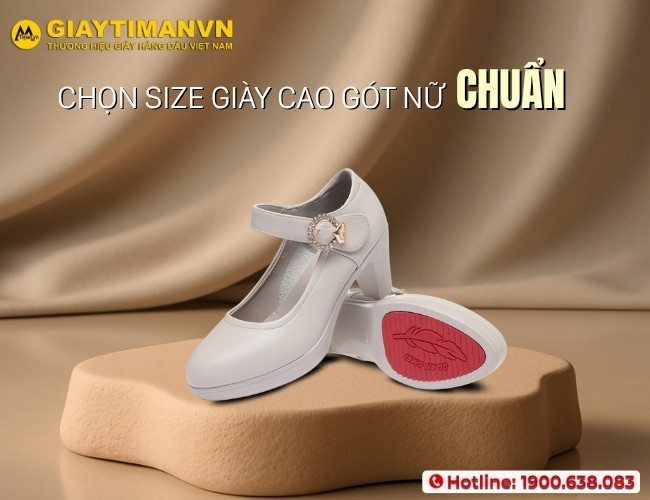 Chọn size giày cao gót nữ chuẩn với kích cỡ bàn chân