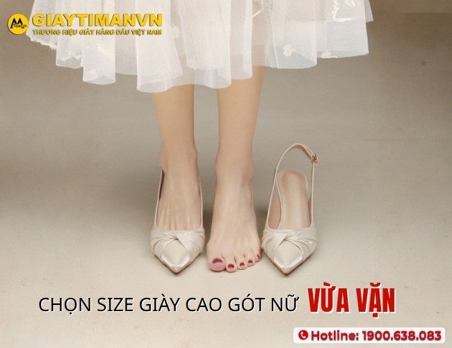 Chọn size giày cao gót chuẩn, vừa vặn
