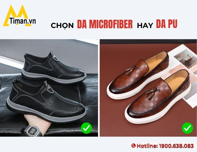 Giày dép da Microfiber và da PU đều có ưu điểm đáng mua