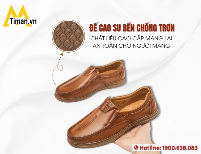 Nên chọn giày đế bằng nam với chất liệu đế bền chống trơn