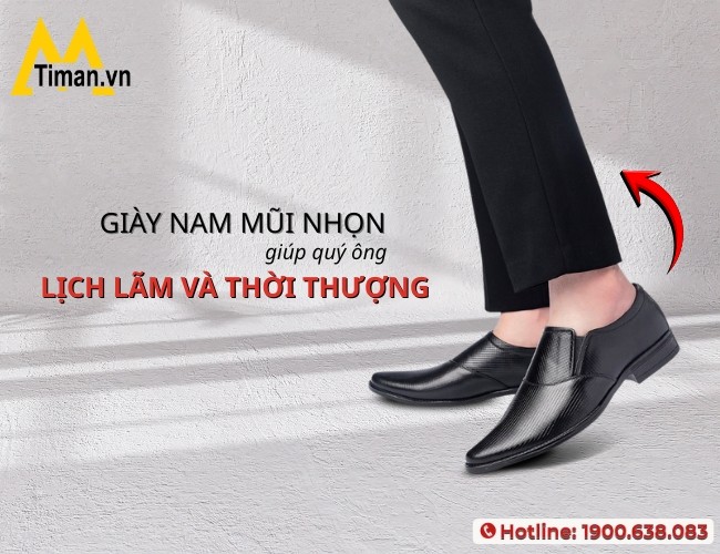 Giày nam mũi nhọn giúp quý ông thêm lịch lãm, chững chạc
