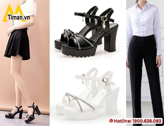 Phối đồ trang nhã với giày quai hậu cho nữ