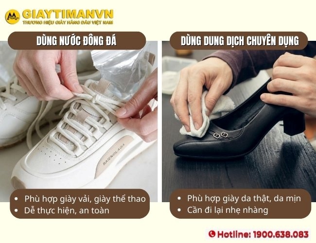 Phương pháp chữa giày bị chật mũi tại nhà 