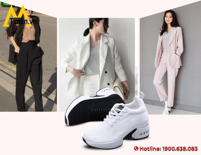 Style quý cô công sở với giày nữ thể thao đẹp