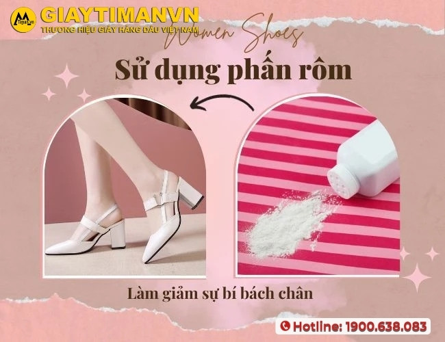 Sử dụng phấn rôm để tránh bị đau chân khi mang giày cao gót