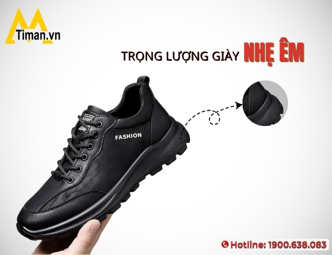 Trọng lượng giày chạy bộ cho nam thường rất nhẹ