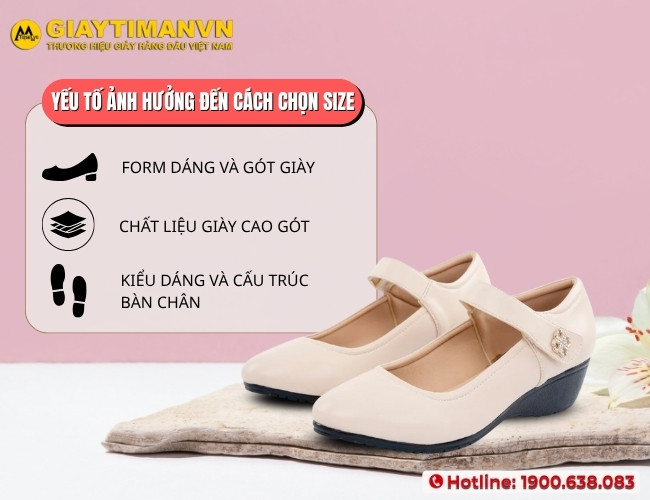 Những yếu tố ảnh hưởng đến cách chọn, đo size giày cao gót