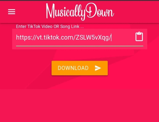 Cách tải video tiktok không logo với Musically Down