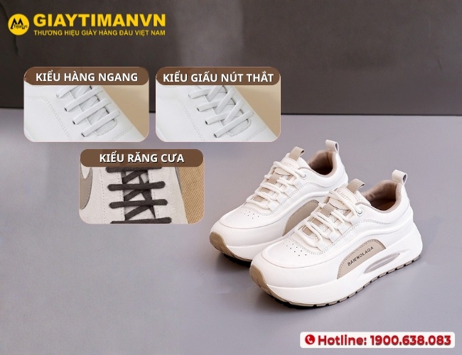 Các kiểu buộc dây giày nữ đẹp công sở