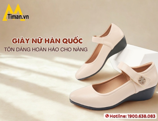 Giày nữ Hàn Quốc giúp nàng tôn dáng hoàn hảo, tự tin