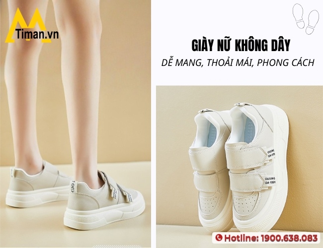Giày nữ không dây giúp nàng mang thoải mái, dễ chịu