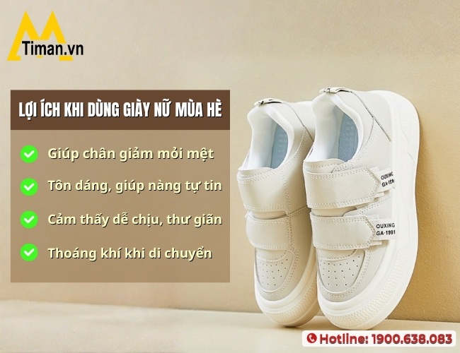 Lợi ích khi dùng giày nữ mùa hè vào ngày nóng