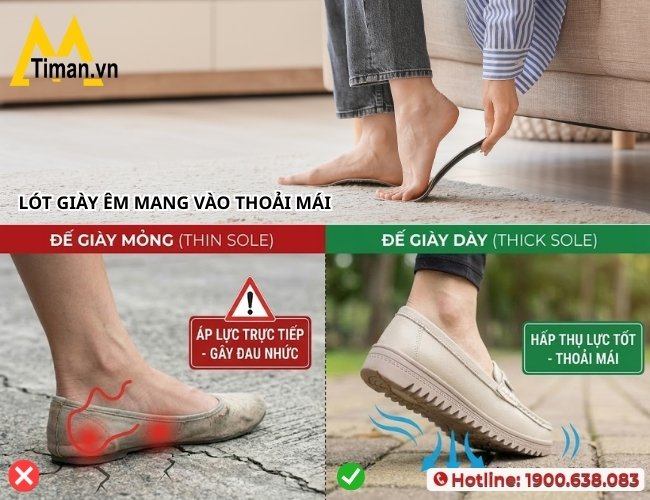 Lưu ý khi chọn lót và đế giày búp bê nữ