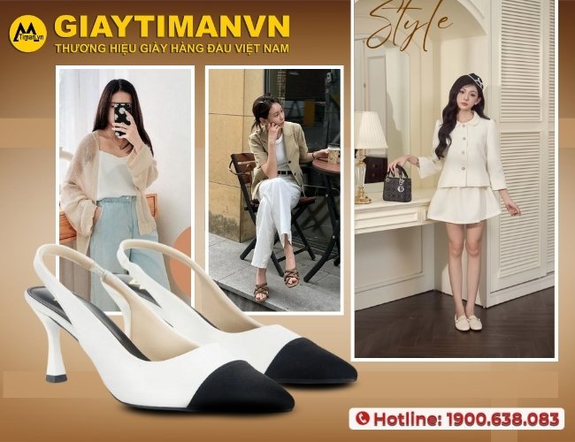 Thời trang thanh lịch kết hợp cùng giày trắng nữ