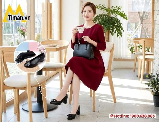 Thần thái tự tĩn cùng với giày nữ cao gót