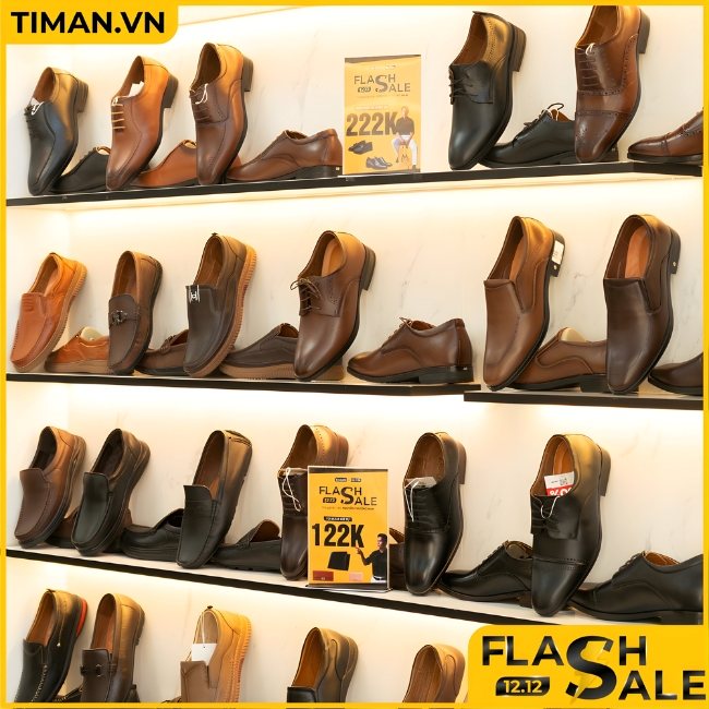 Bão sale 12.12 thả ga mua sắm giày nam với giá rẻ hấp dẫn