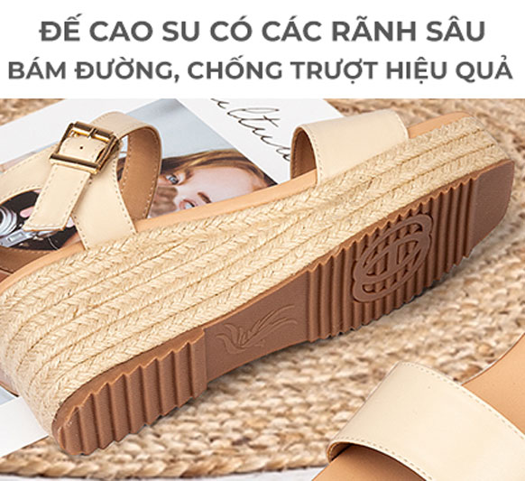 Dép sandal nữ TM-XN241 đế chống trơn trượt tốt