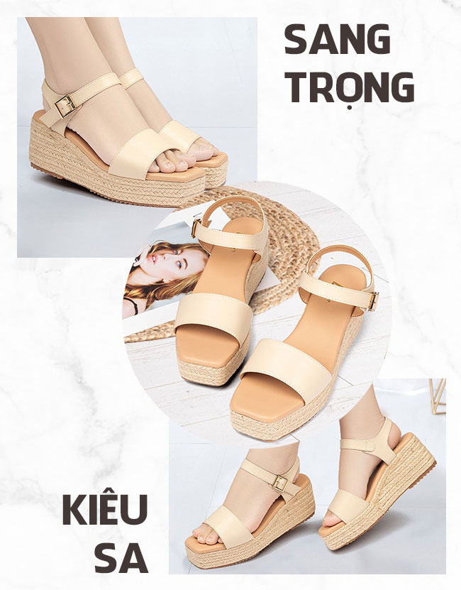 Dép sandal nữ TM-XN241 thiết kế kiêu sa sang trọng