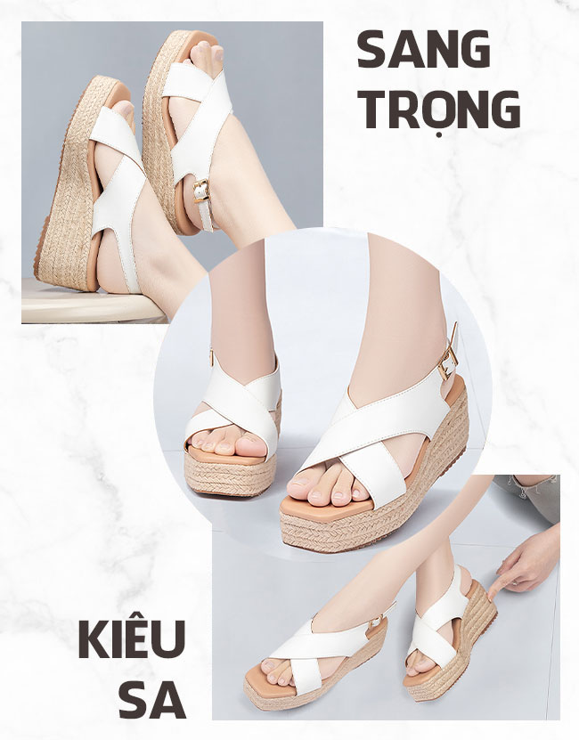 Dép sandal nữ TM-XN245 thiết kế kiêu sa sang trọng