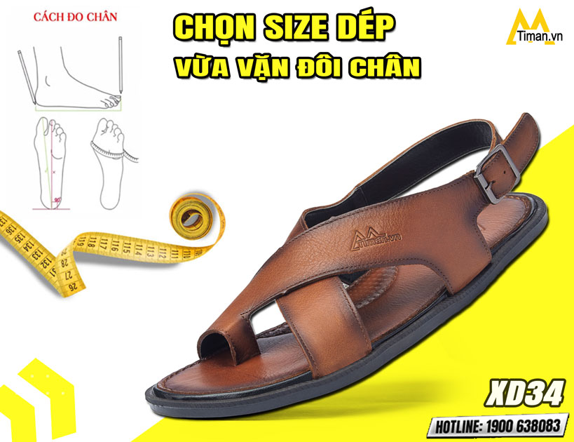 Cách chọn size dép quai hậu nam