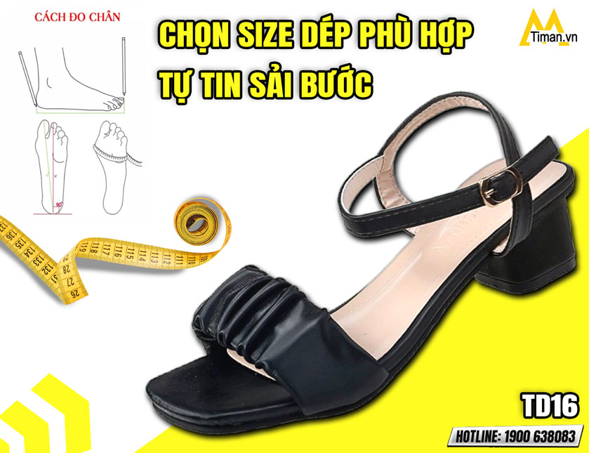 Chọn size dép quai hậu phù hợp đôi chân