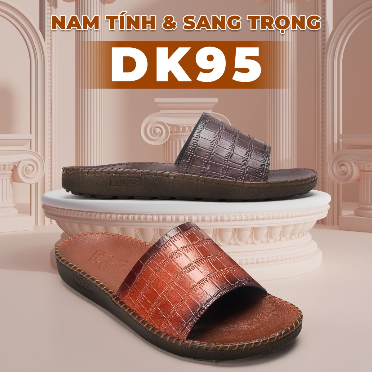 Dép quai ngang nam DK95 nam tính sang trọng