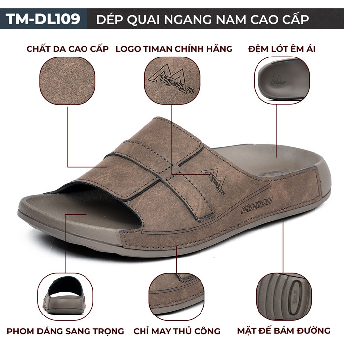 Dép quai ngang nam TM-DL109 sự kết hợp hoàn hảo