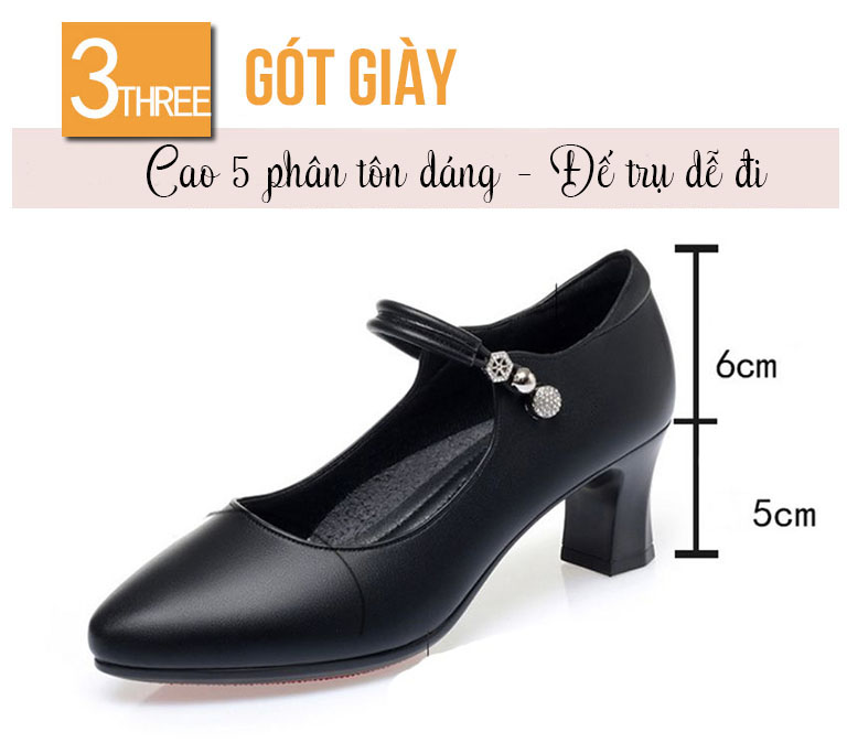 Giày cao gót nữ TM-GD73 gót giày chắc chắn và tăng chiều cao tôn dáng