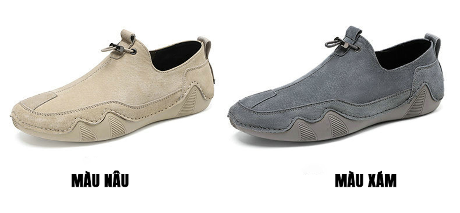 Giày da nam TM-RK49 thiết kế 2 màu sang trọng dễ dàng phối đồ