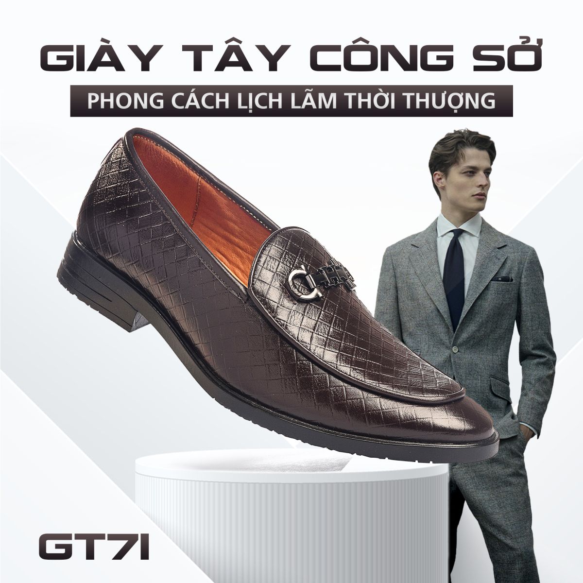 Giày lười nam GT71 cao cấp tại Timan