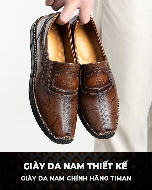 Giày lười nam NK76 phong cách đơn giản
