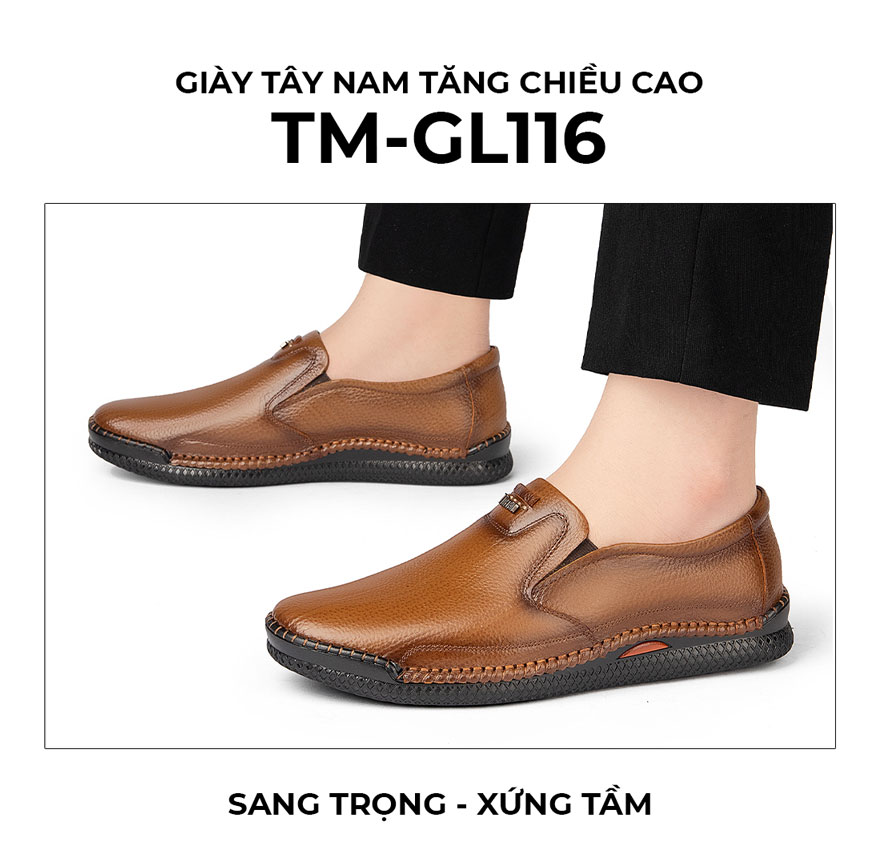 Giày lười nam TM-GL116 cao cấp da thật