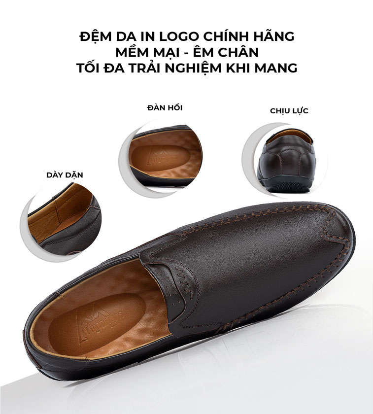 Giày lười nam TM-GL129 đệm lót êm ái