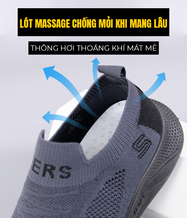 Giày vải nam GV01 lót massage
