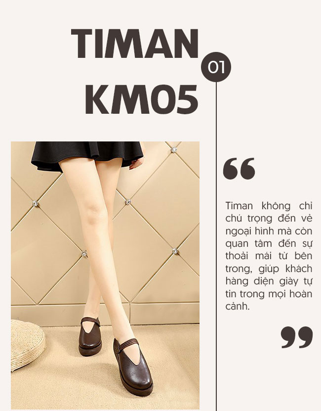 Giày lười da nữ KM05 phom chuẩn