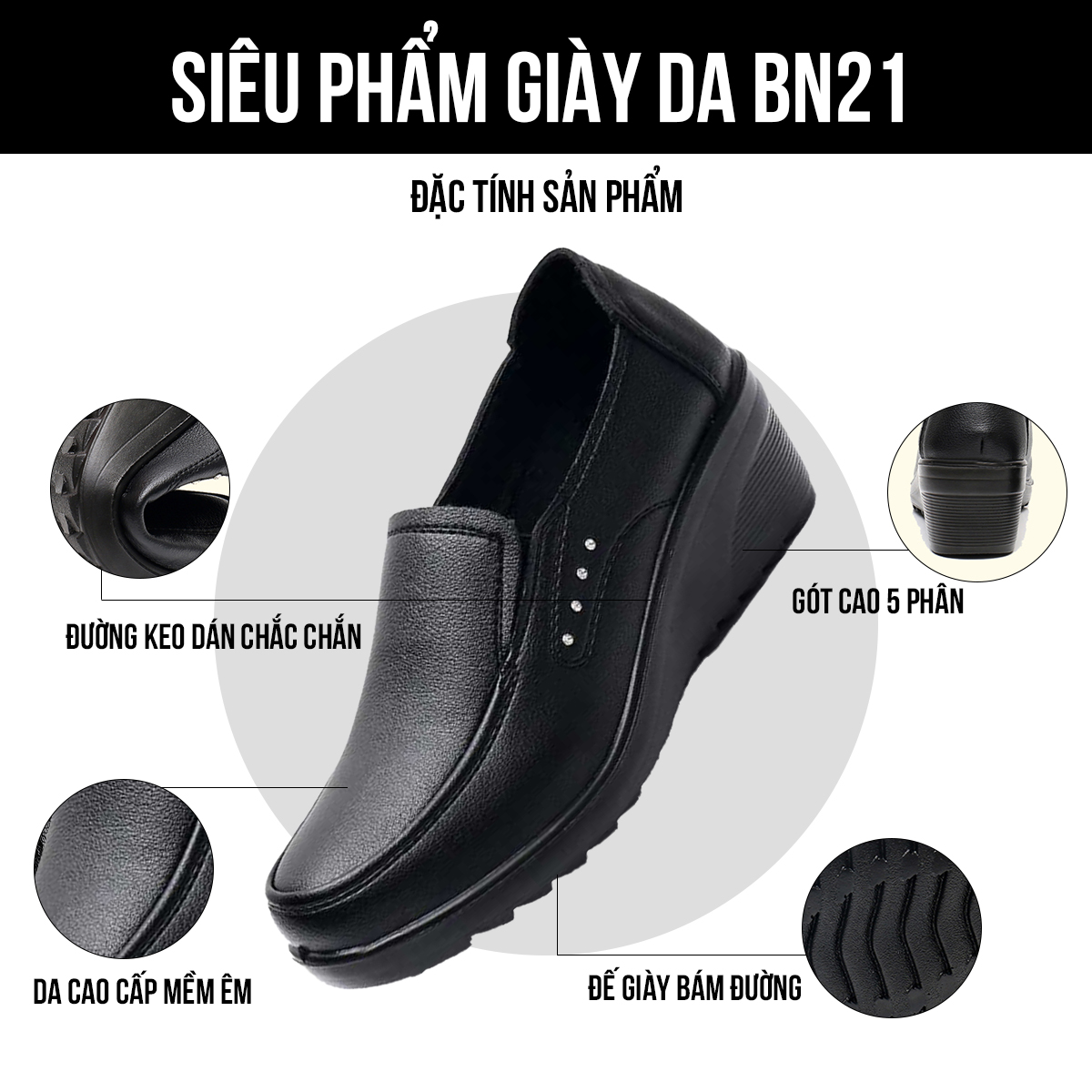Giày lười nữ BN21 đặc tính sản phẩm